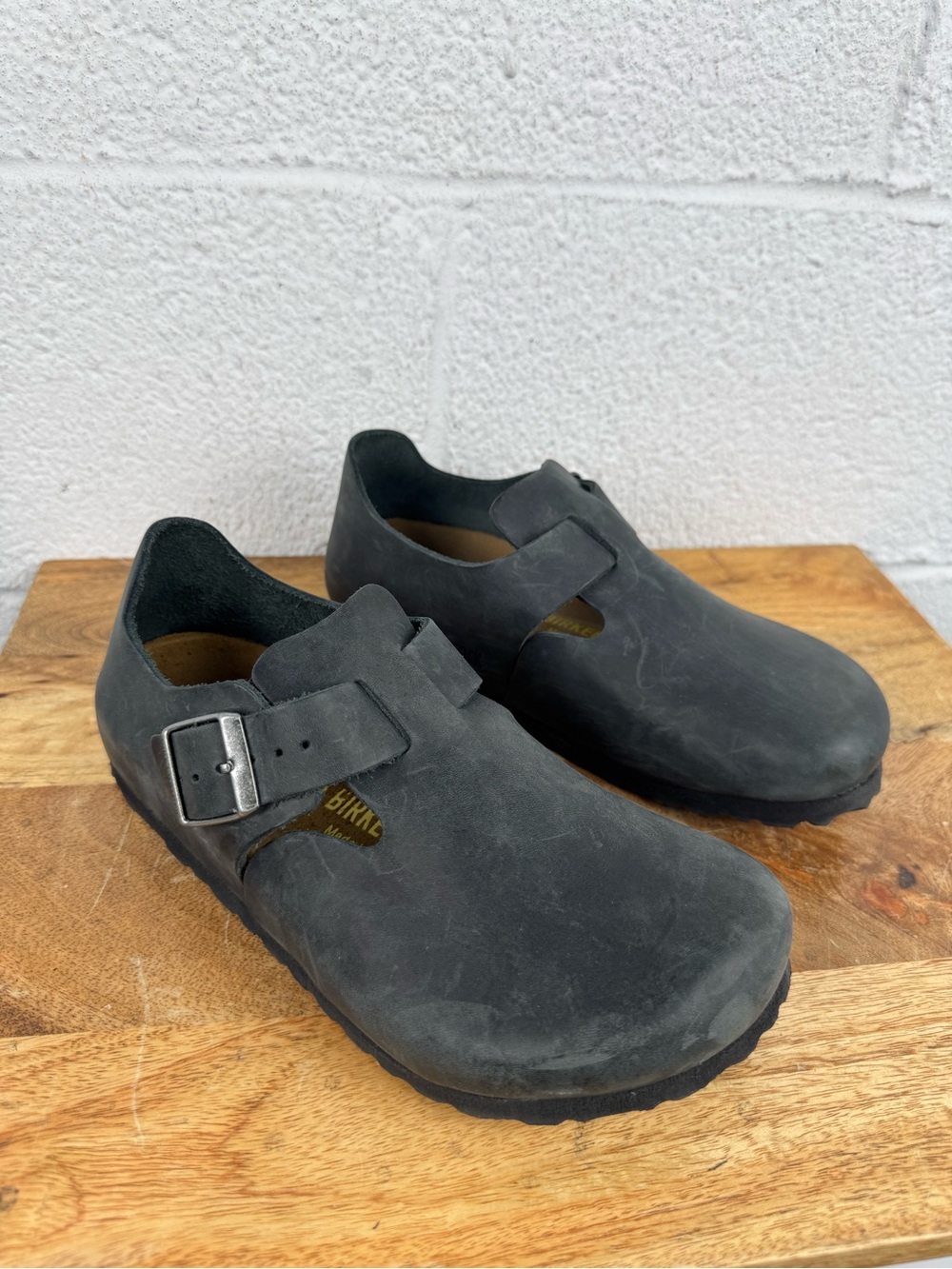 Birkenstock London Black Oiled Leather Clogs EU 36 US 5-5.5 Regular